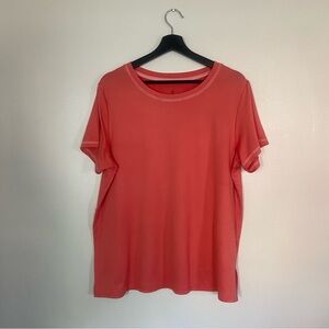 Cuddl Duds Orange Short-Sleeve Tee – Large